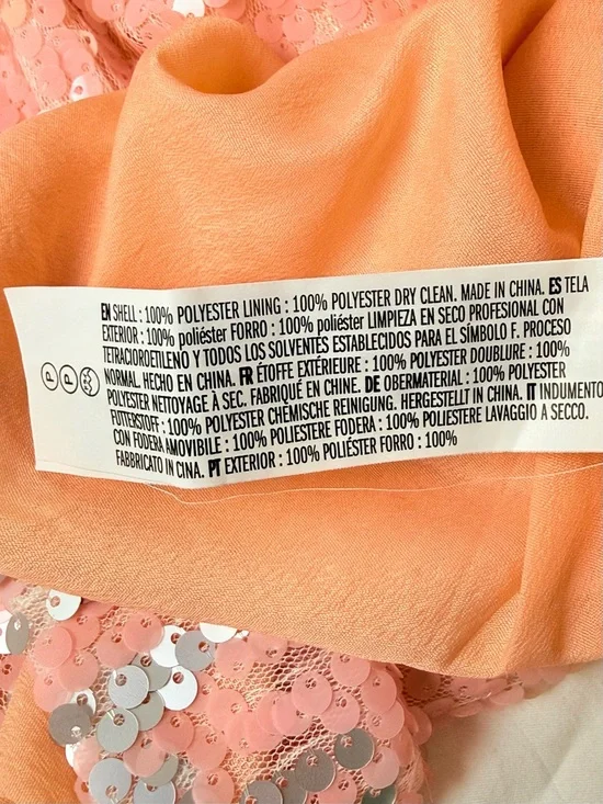 Endless Rose Silver to Peach Ombre Sequin Cowl Camisole - Picture 9 of 10